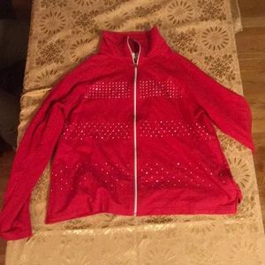 Zip up red Kim Rogers jacket